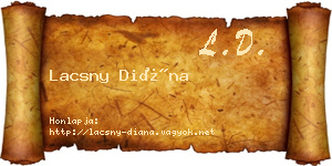 Lacsny Diána névjegykártya